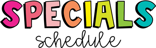 Specials Schedule 